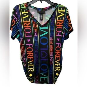 Rainbow forever love Shortsleeve vneck shirt